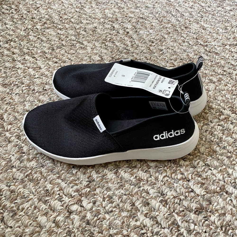 Adidas Black Knit Slip-On Sneakers new